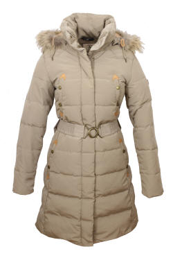 Aigle Ladies Cuckmere Duck Down Coat Souris - Red Rae Town & Country