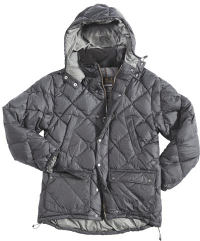 Barbour Down Explorer Jacket - Black | Charcoal
