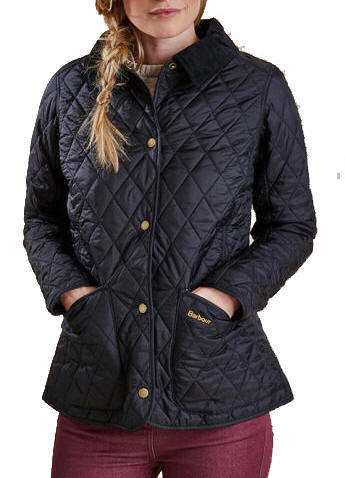 barbour womens black quilted jacket