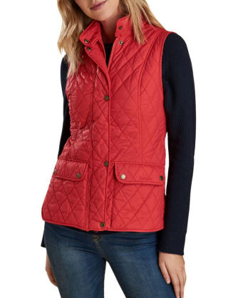 Barbour Otterburn Diamond - Quilted Gilet in Red - Lyst