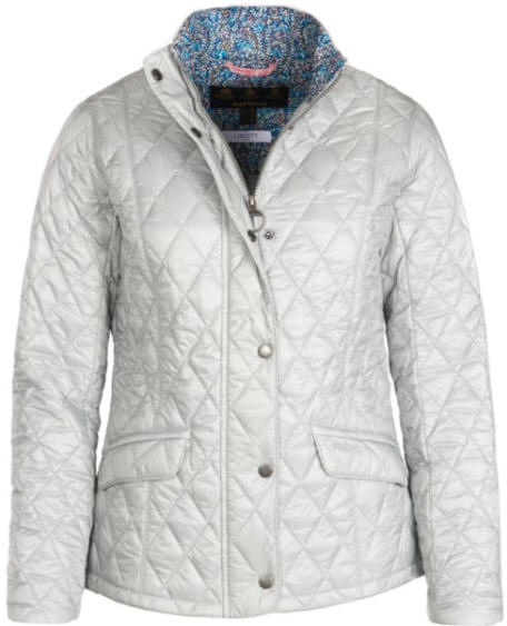 Womens Barbour Victoria Quilted Jacket - Ice White
