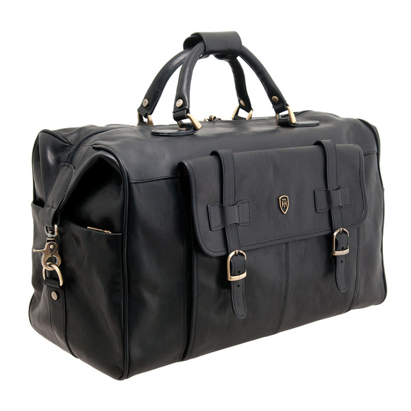 Tumble & Hide The Liskova Black Italian Leather Overnight Bag 8140