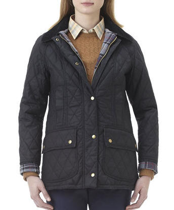 barbour padded wax jacket