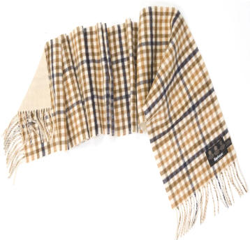 Barbour Reversible Merino Cashmere Scarf- Camel | Navy