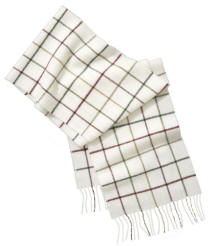 Barbour Tattersall Lambswool Scarf - Cream