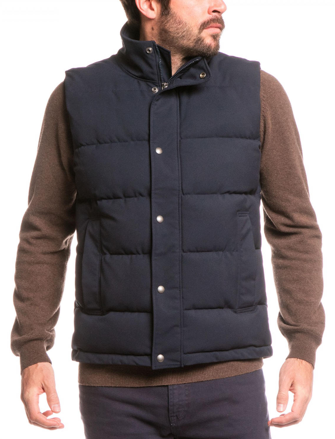 Aigle Mens Bunten Padded Gilet - Navy - Red Rae Town & Country
