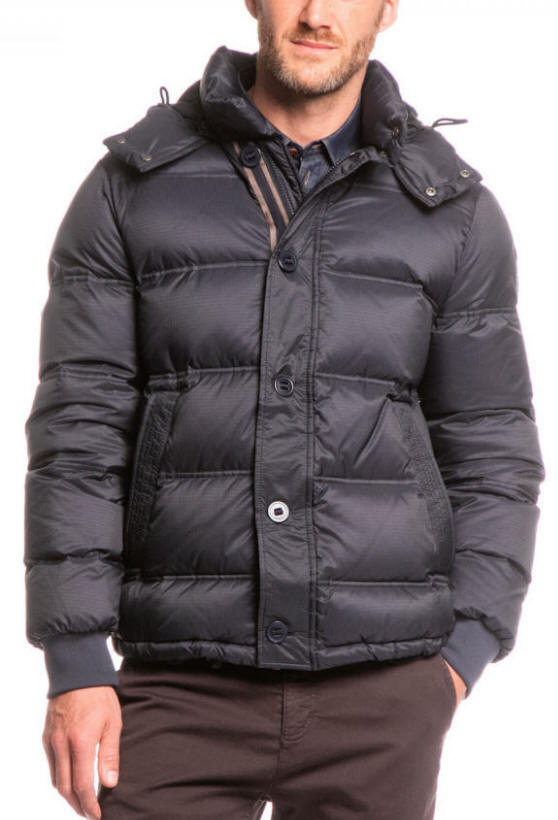 Aigle Mens Downlander Duck Down Jacket Midnight - Red Rae &