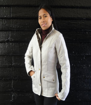 ladies white barbour jacket