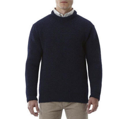 barbour jumper navy