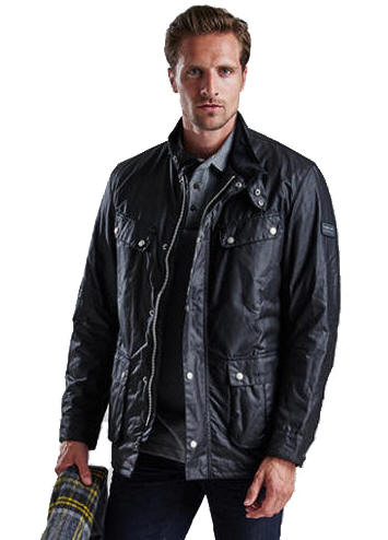 mens barbour international duke wax jacket