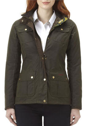 barbour ladies utility wax jacket black