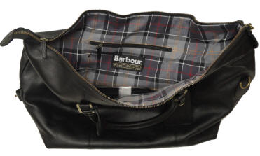 barbour leather travel bag