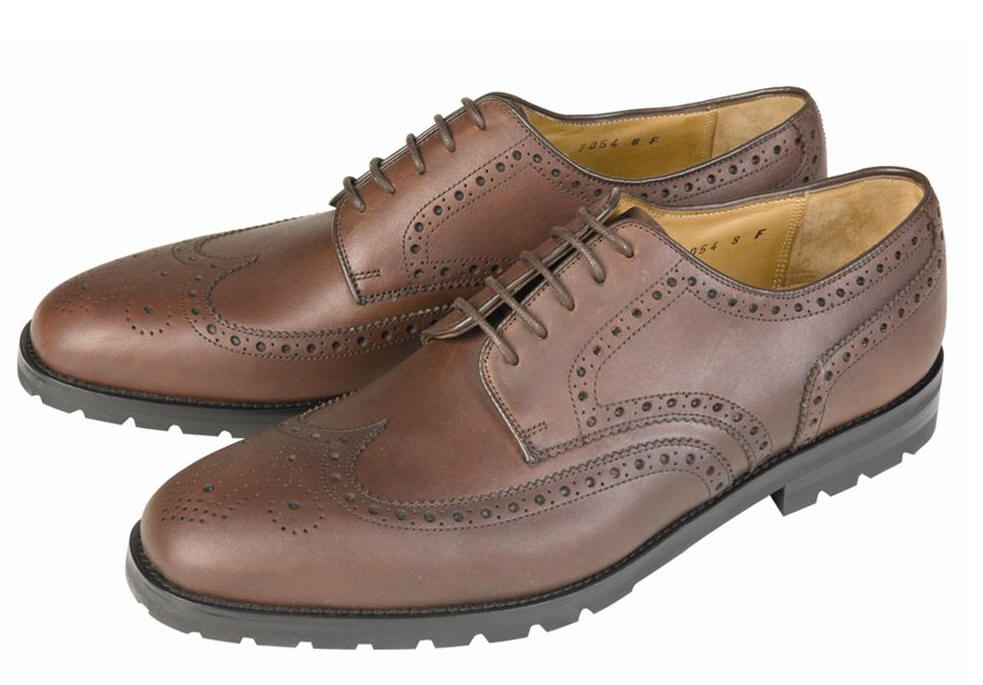 Barbour Mens Country Brogues- Dark Chestnut