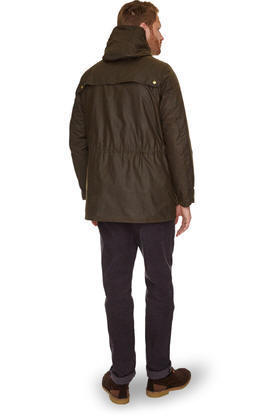 barbour waxed hooded jacket men's