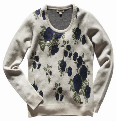 Womens Barbour Rosemary Scoop Neck Merino Wool Sweater - Cream