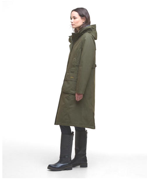 Women's Barbour Bamburgh Waterproof Jacket - Olive / Classic Tartan