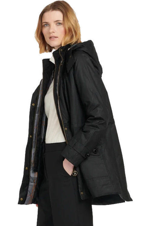 Barbour Ladies Cannich Wax Jacket - Black/Modern