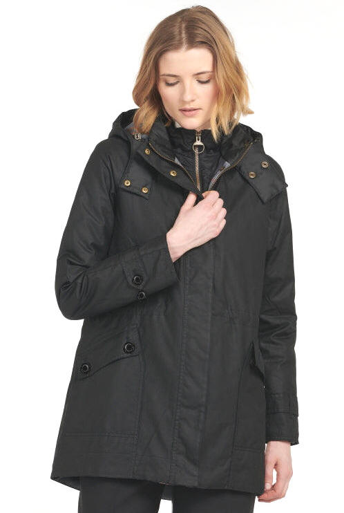 Barbour Ladies Cannich Wax Jacket - Black/Modern