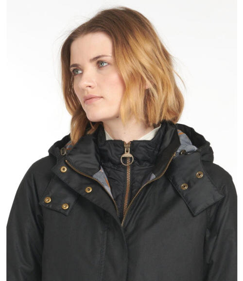 Barbour Ladies Cannich Wax Jacket - Black/Modern