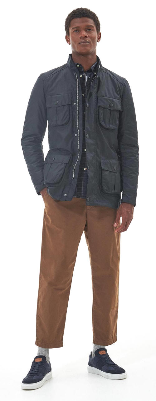 Barbour Corbridge Wax Navy Jacket - FREE GIFT | Red Rae Town & Country