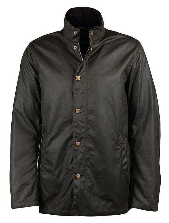 Barbour Evelar Waxed Jacket, Olive