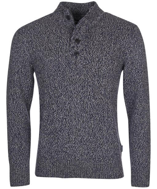 Mens Barbour Sid Half Zip Knit - Navy Marl