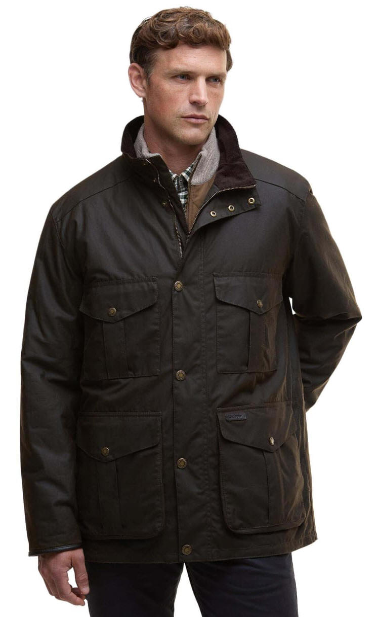 Men's Barbour Westward Wax Jacket - Olive