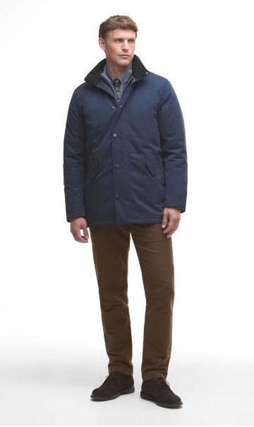 Men's Barbour Winter Spoonbill Waterproof Jacket - Navy