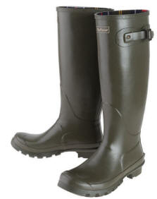 red barbour wellies