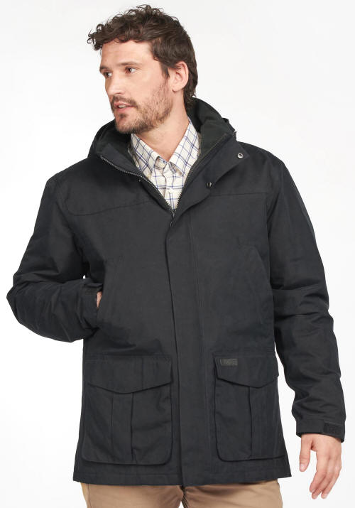 Barbour Brockstone Waterproof Jacket - Black - MWB0812BK11 | Red Rae ...