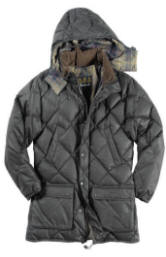 barbour duck down coat 