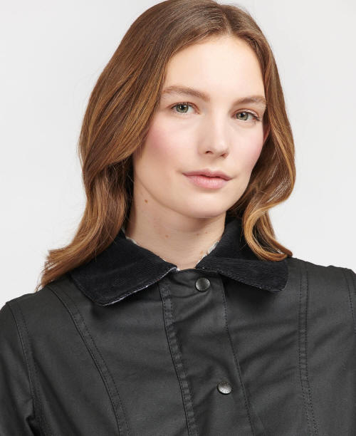 Barbour Ladies Belsay Waxed Jacket Coat - Black - lwx0050bk91 | Red Rae ...