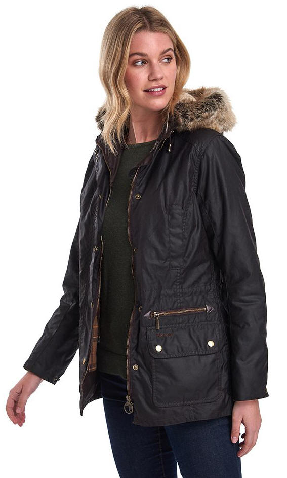 barbour kelsall wax jacket black