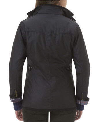 barbour ladies utility wax jacket black