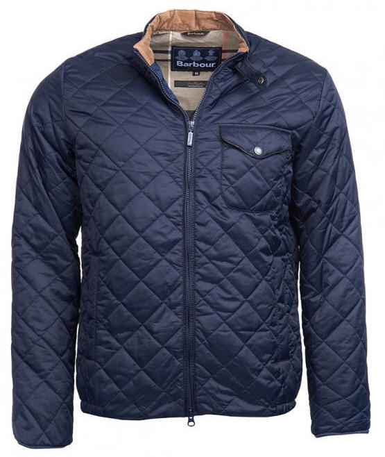 barbour navy quilted jacket mens