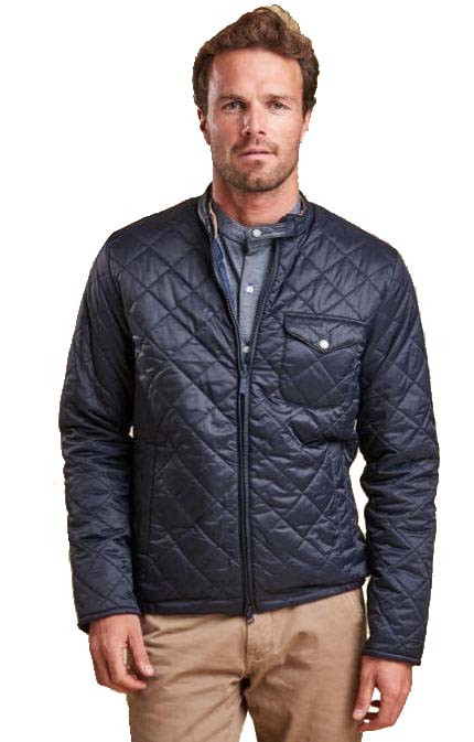 barbour moss quilted bomber jacket