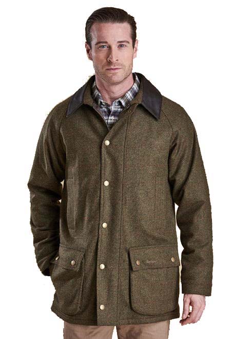 Barbour Mens Dotterel Wool Jacket - Olive/Red/Yellow MWO0222OL91 | Red ...