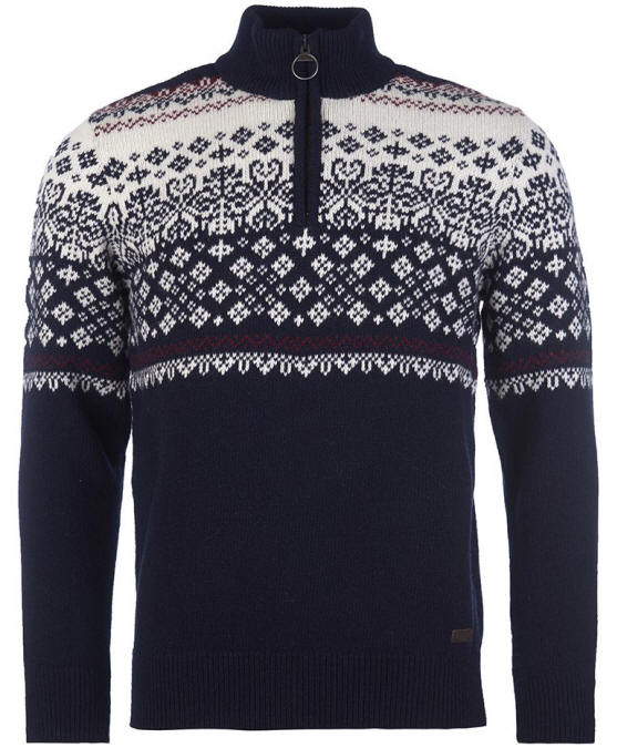 Barbour Fairisle Half Zip Sweater