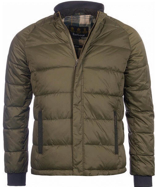Barbour Mens Hectare Baffle Quilted Bomber Jacket Olive MQU0920OL51