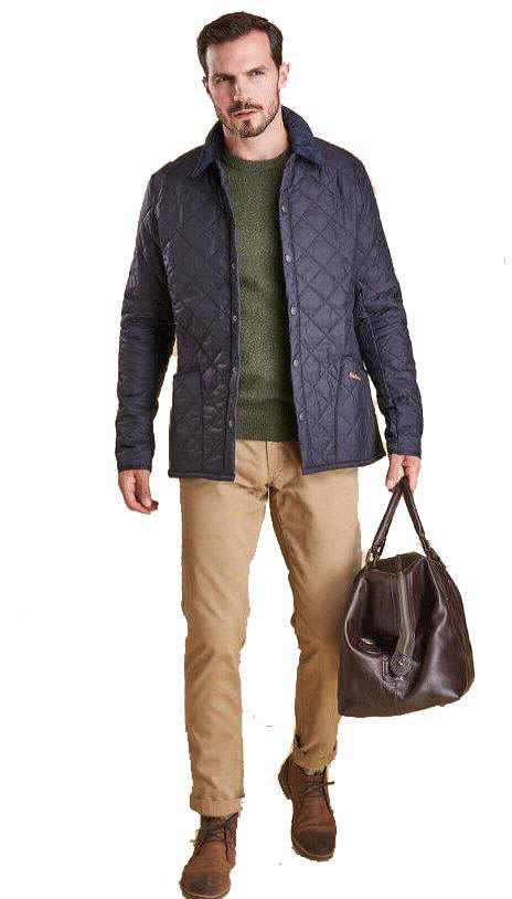 Barbour Mens Heritage Quilted Jacket - Navy MQU0240NY92 | Red Rae Town ...