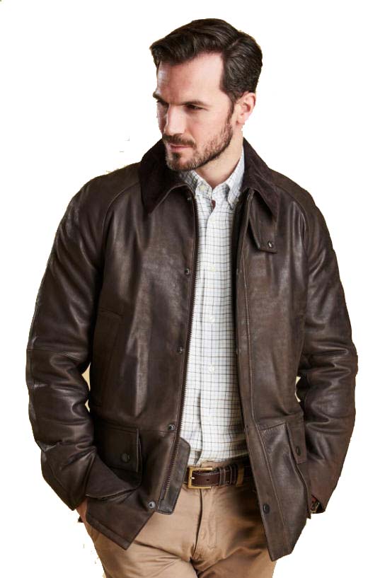 barbour mens leather jackets