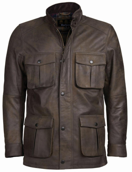 barbour leather jacket mens 