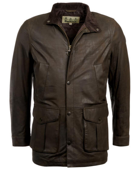 Barbour Mens Leather Thomas Jacket Olive - MLT0081OL71 | Red Rae Town ...