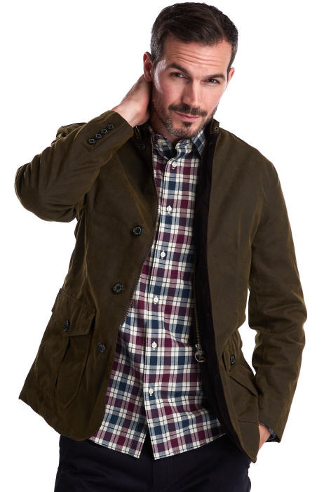 barbour wax blazer