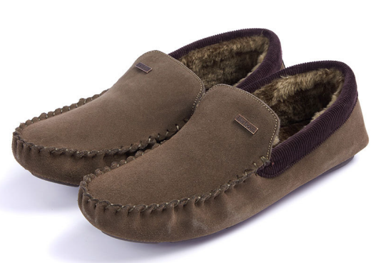 barbour monty leather slippers