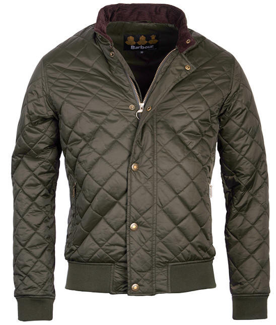 barbour quilted bomber