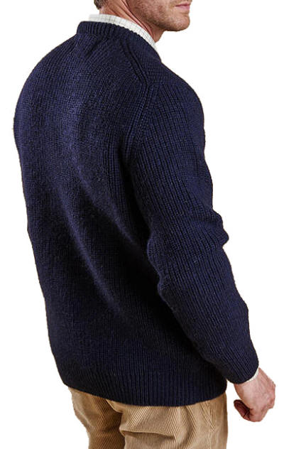 barbour jumper navy