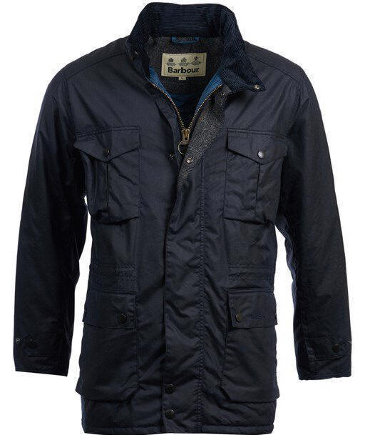 Mens Barbour Newcastle Wax Jacket - Navy