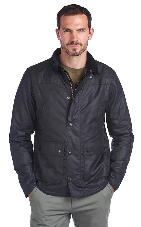 Barbour Mens Reelin Waxcotton Jacket Navy - MWX1106NY92