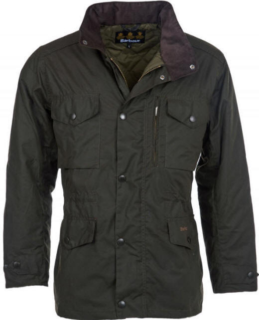 Barbour Sapper Wax Jacket Olive | Red Rae Town & Country